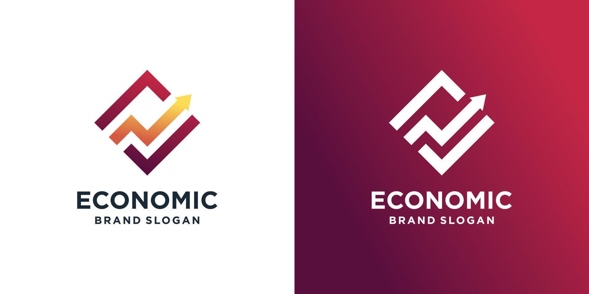 modello di logo economico con vettore premium di stile moderno concetto astratto