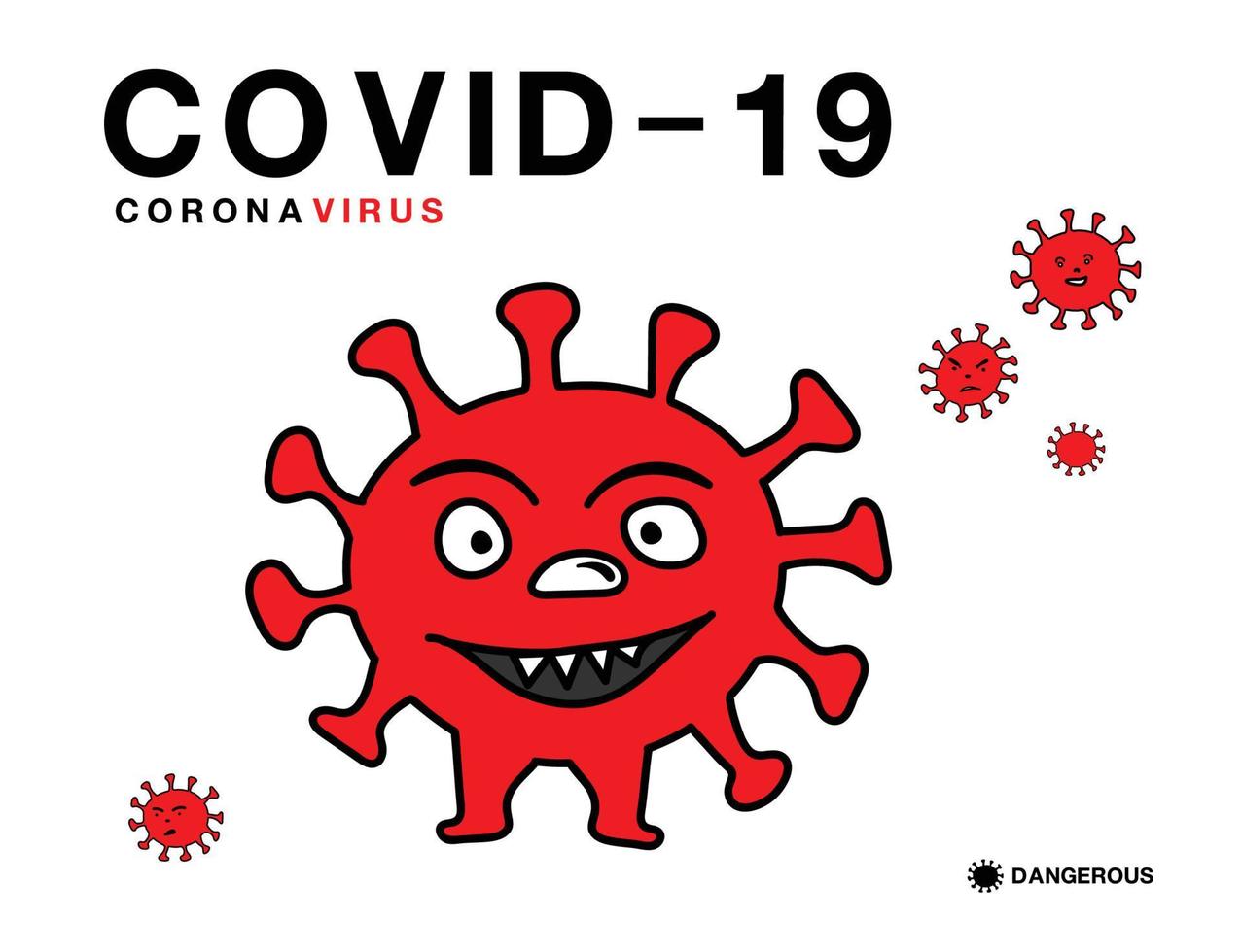 malattia di coronavirus covid-19 vettore illustraton, segno, logo, cartone animato, simbolo, icona medica