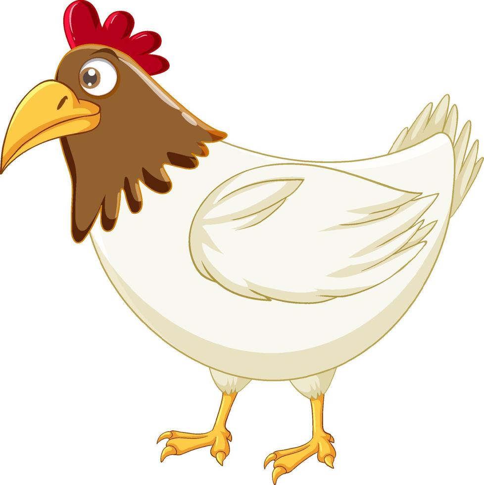 un personaggio dei cartoni animati di pollo vettore