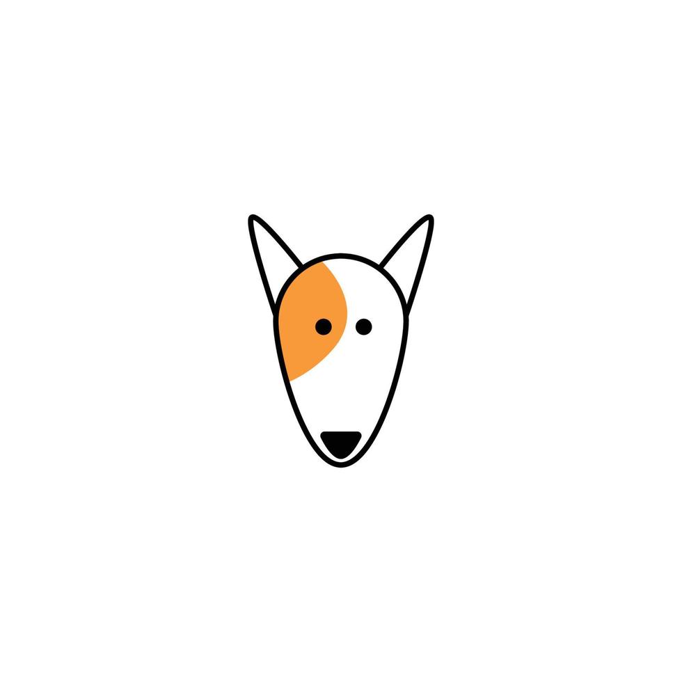 testa pet logo design.dog icona simbolo. illustrazione di arte vettoriale