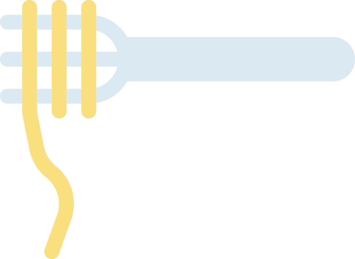 illustrazione vettoriale di pasta con forchetta su uno sfondo simboli di qualità premium. icone vettoriali per il concetto e la progettazione grafica.