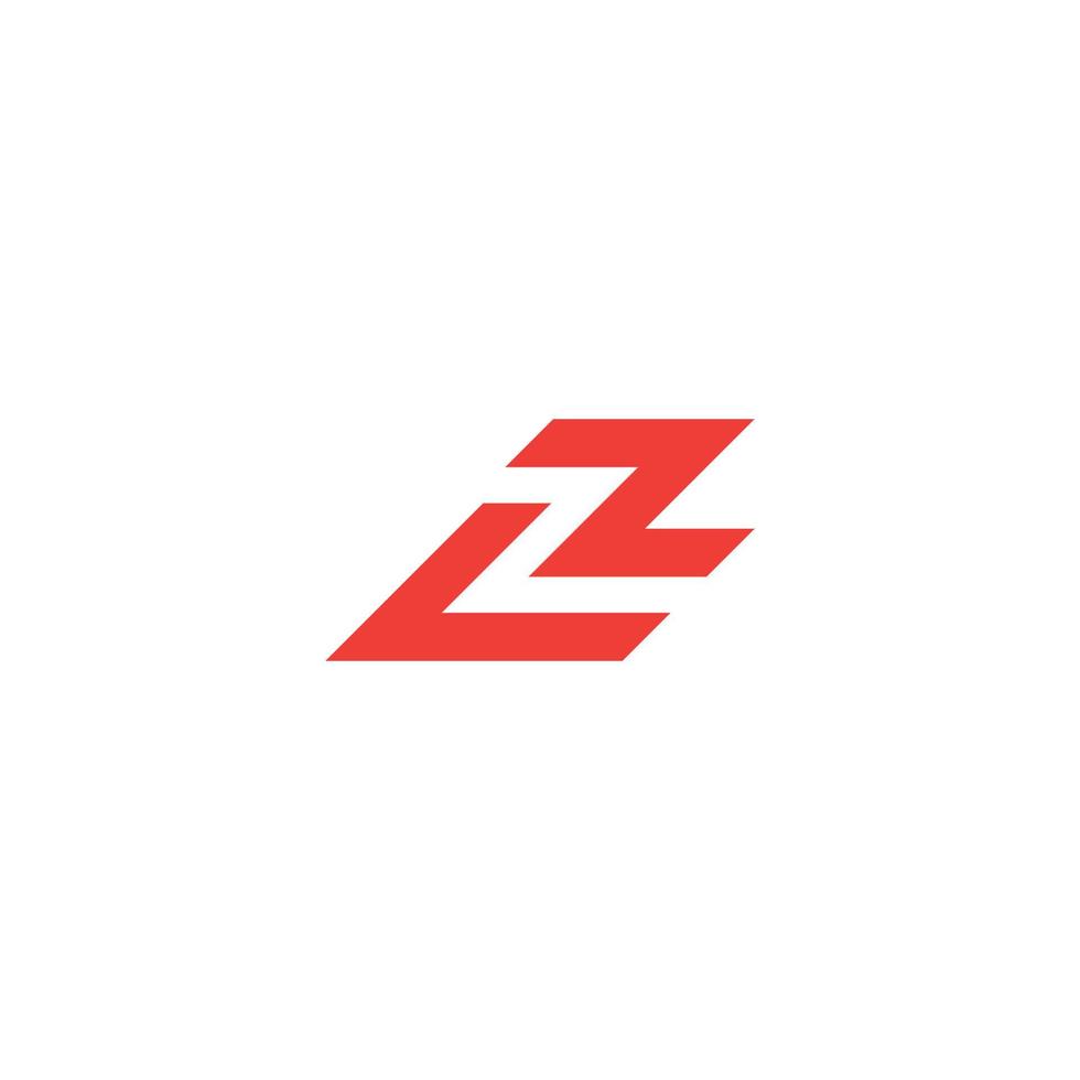 moderna lettera z logo spazio negativo vettore