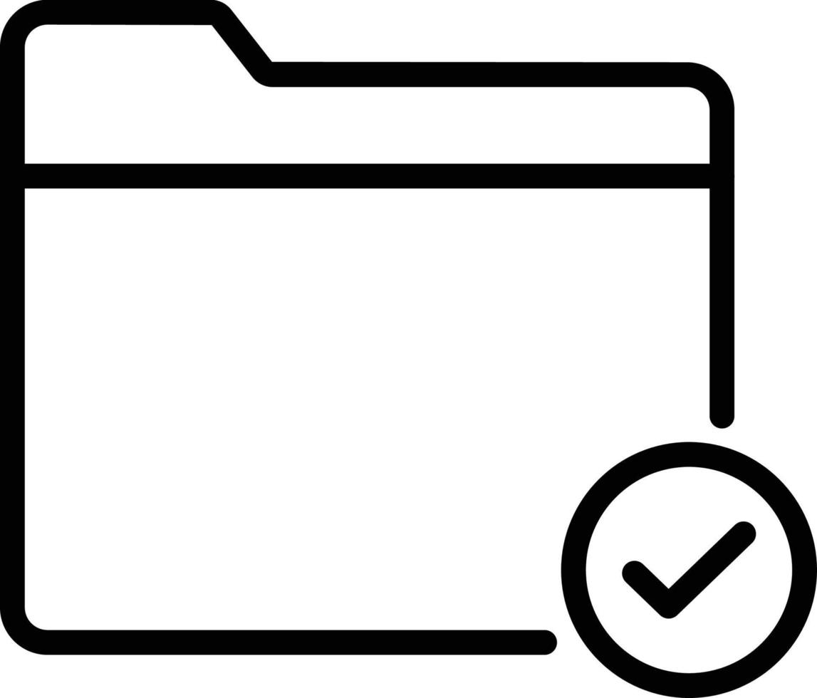 icona vettore isolato cartella approvata che può facilmente modificare o modificare