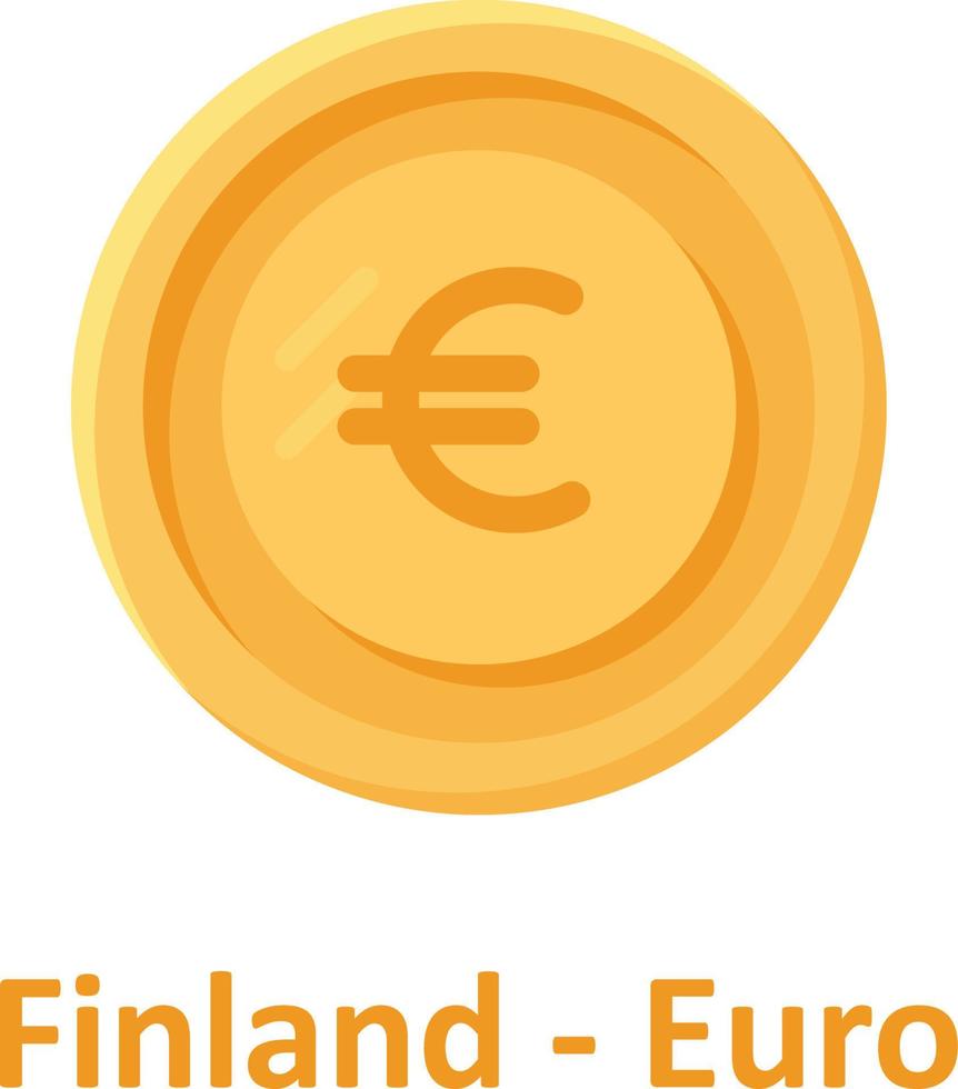 icona vettore isolato moneta euro finlandia che può facilmente modificare o modificare