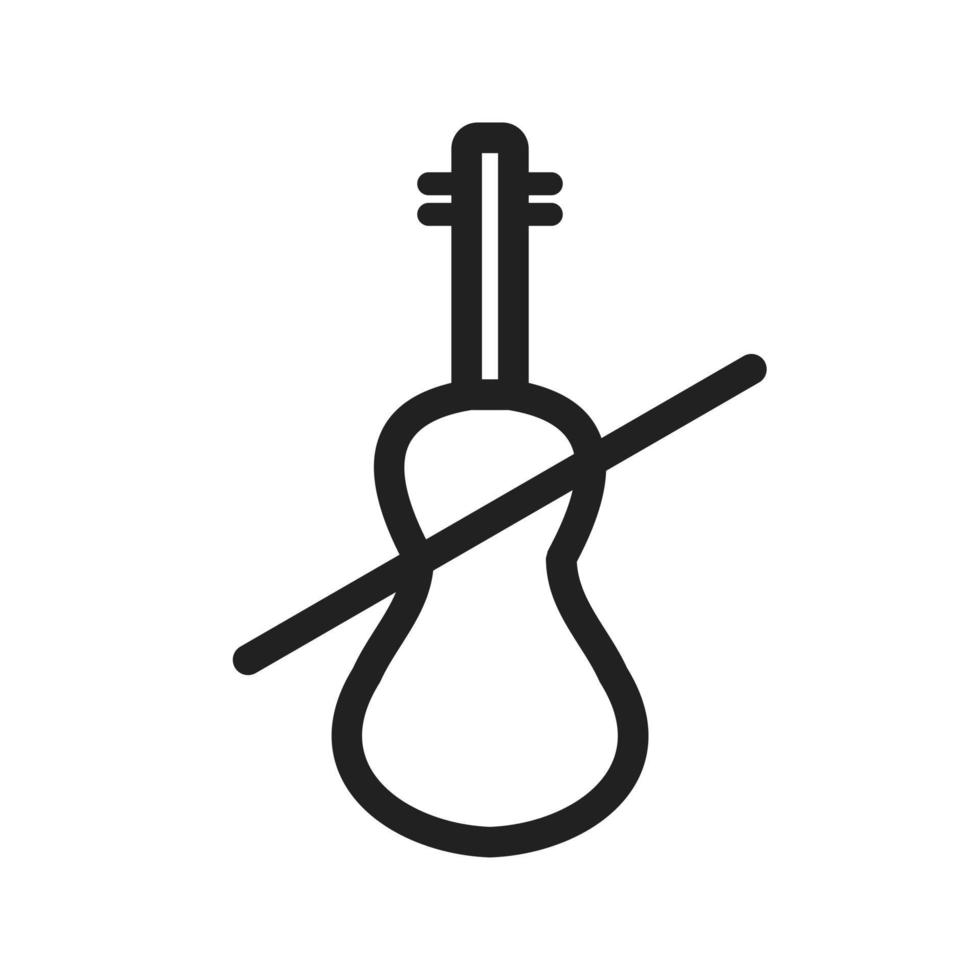 icona della linea di violoncello vettore