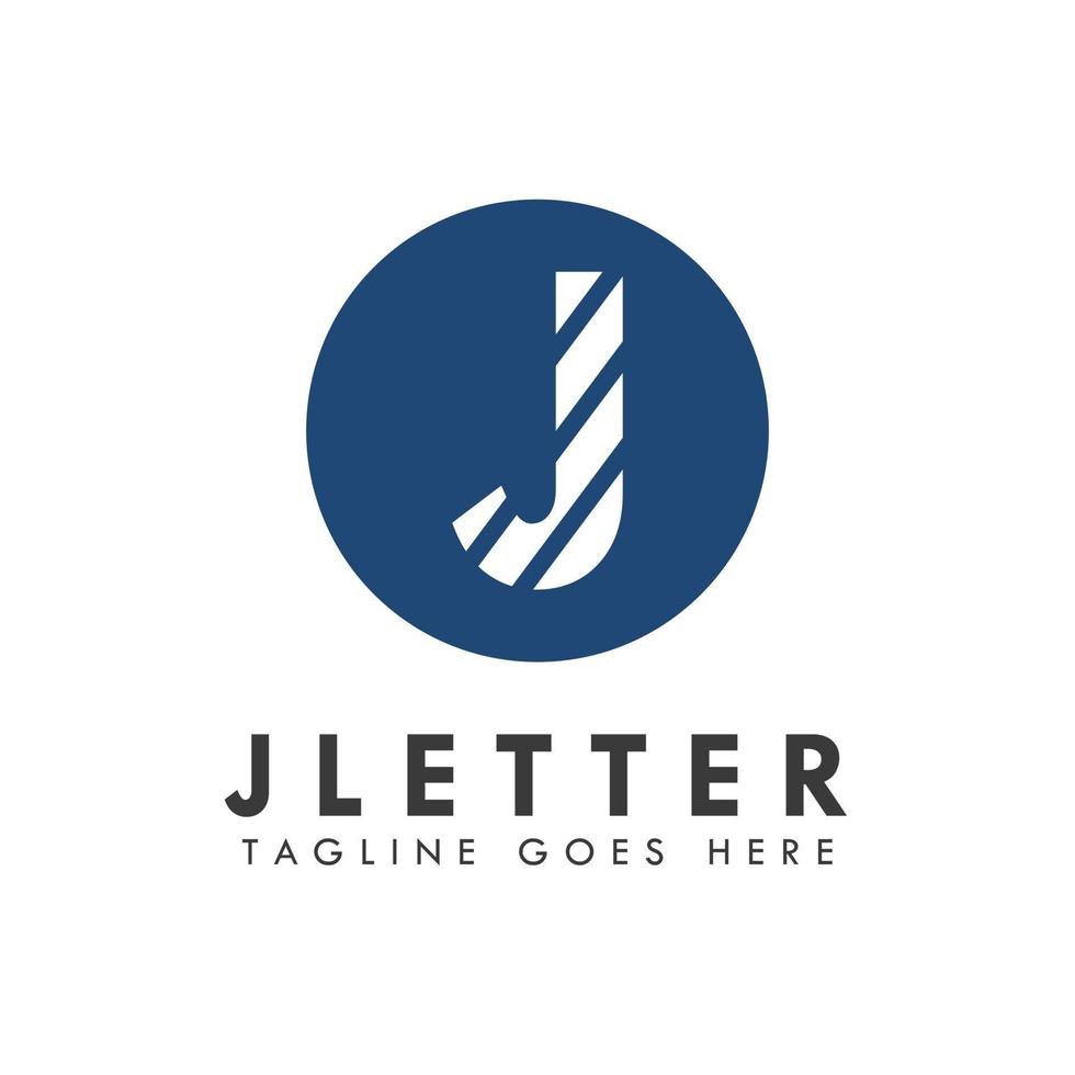 alfabeto j lettera logo e design dell'icona vettore