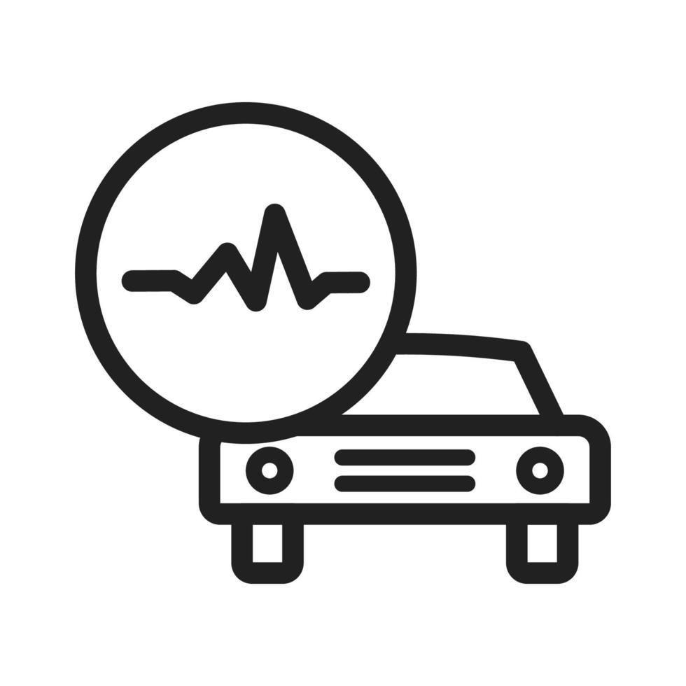 icona della linea di salute dell'auto vettore