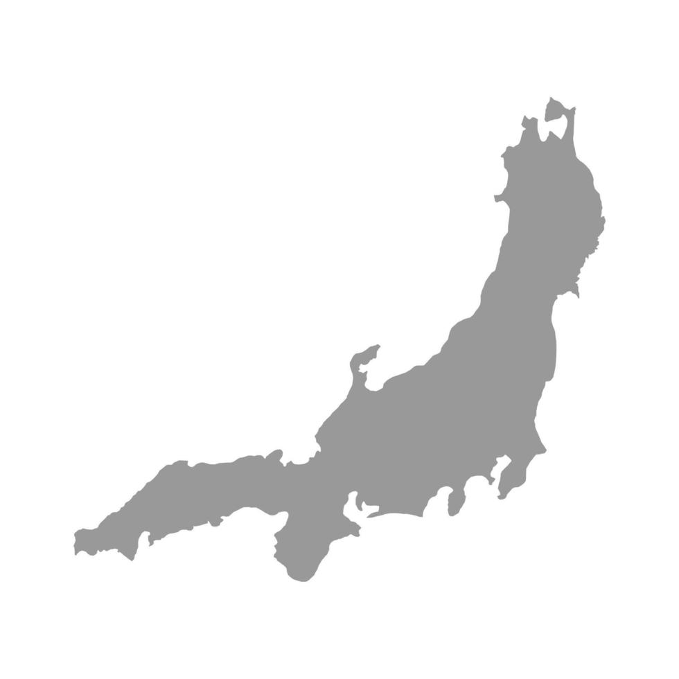 mappa vettoriale di honshu isolata su sfondo bianco