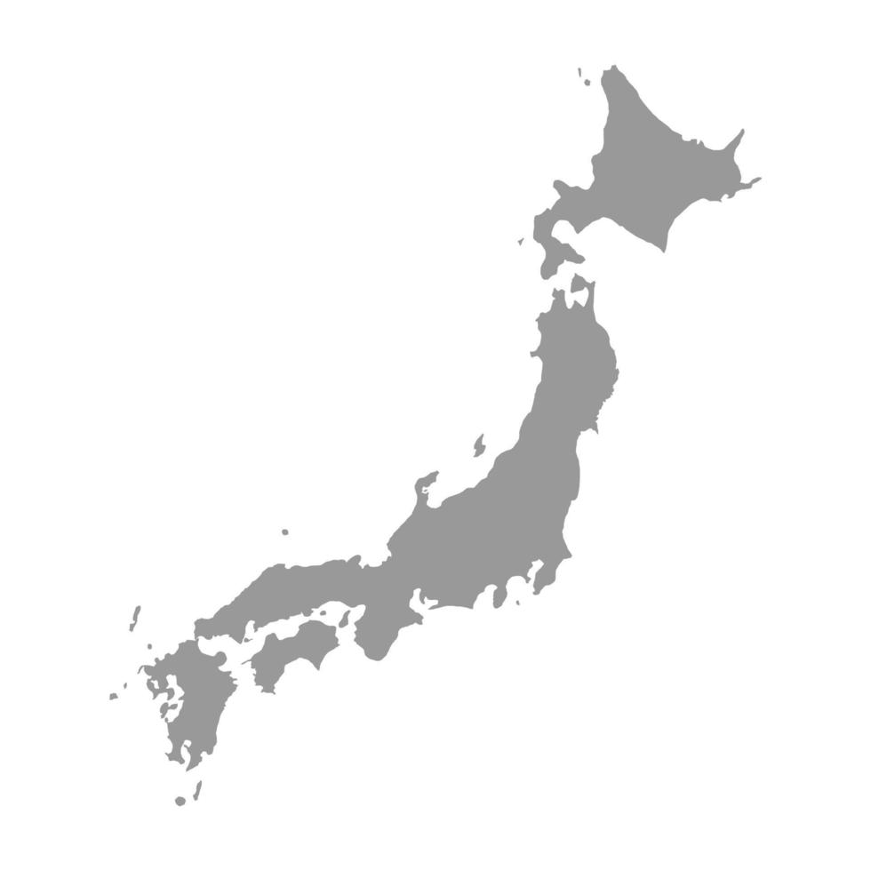 Giappone mappa vettoriale isolata su sfondo bianco