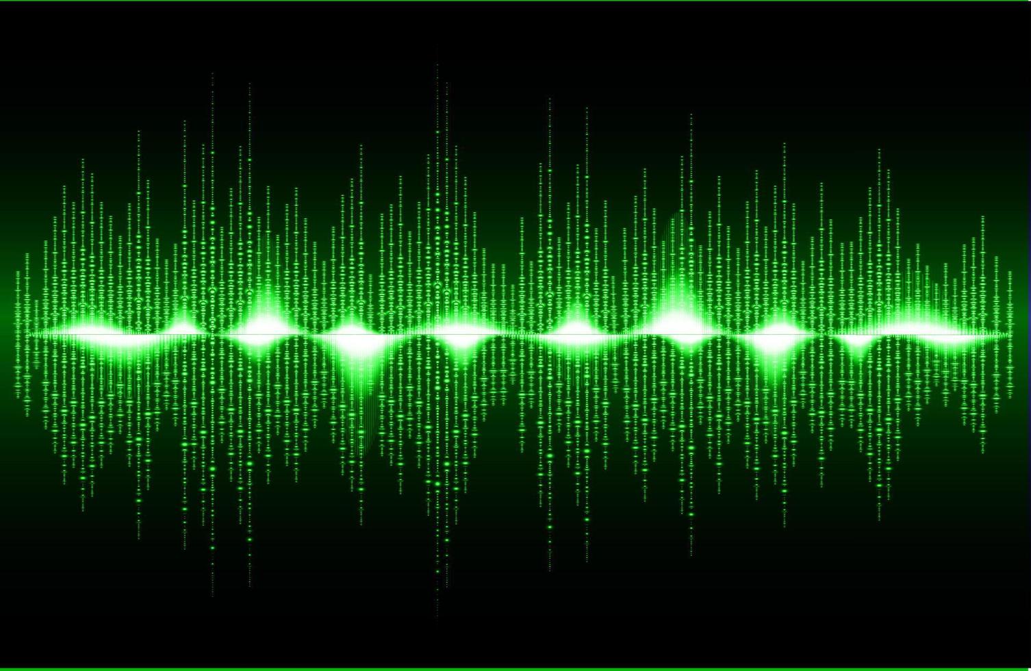 onde sonore che oscillano luce oscura vettore