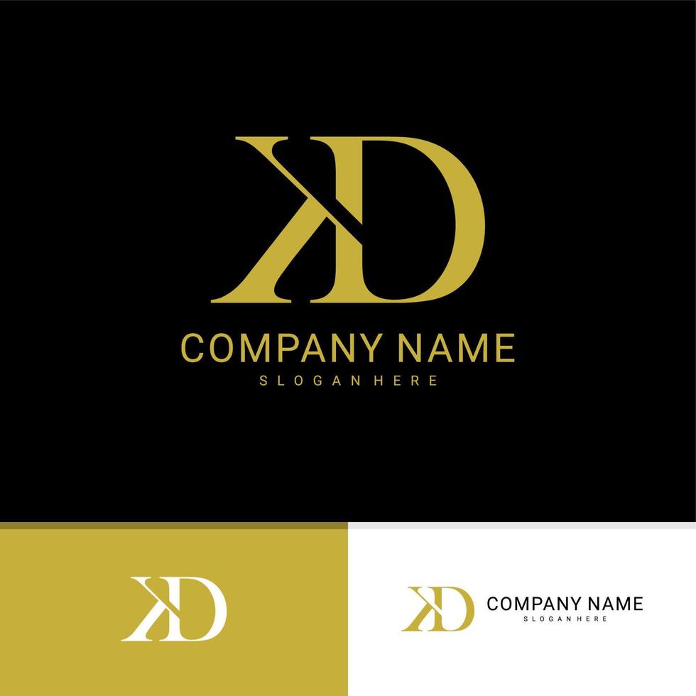 modello vettoriale del logo lettera dk, concetti di design del logo kd creativo