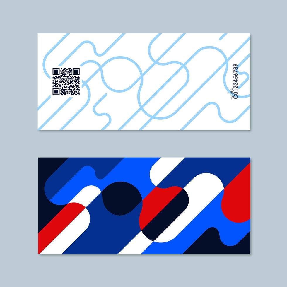 ticket card coupon e voucher al nuovo moderno colorato e righe vettore