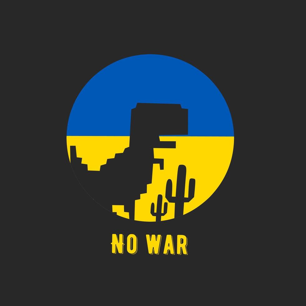 illustrazione grafica vettoriale di nessuna guerra in ucraina adatta per banner, poster, ecc.