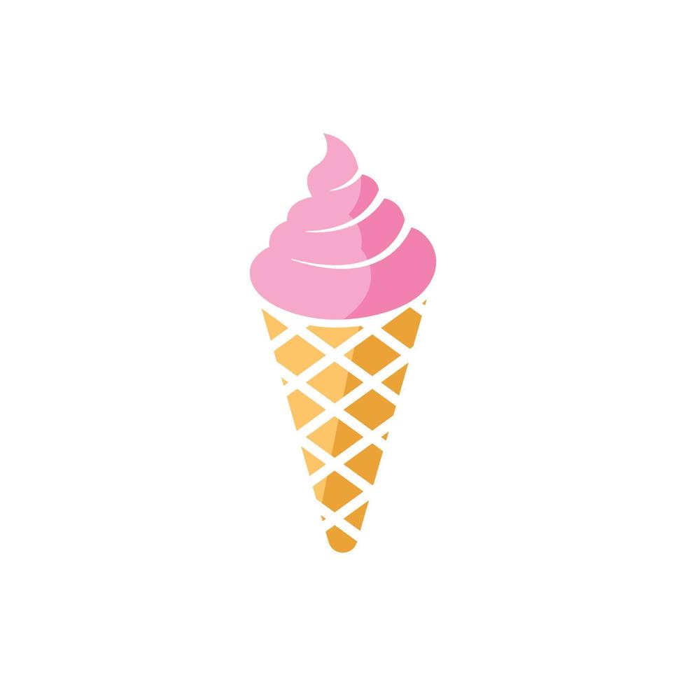 vettore del modello di progettazione dell'icona del logo del gelato