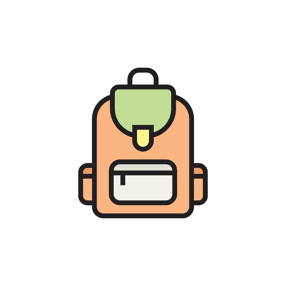 modello di progettazione dell'icona della borsa di scuola vettore