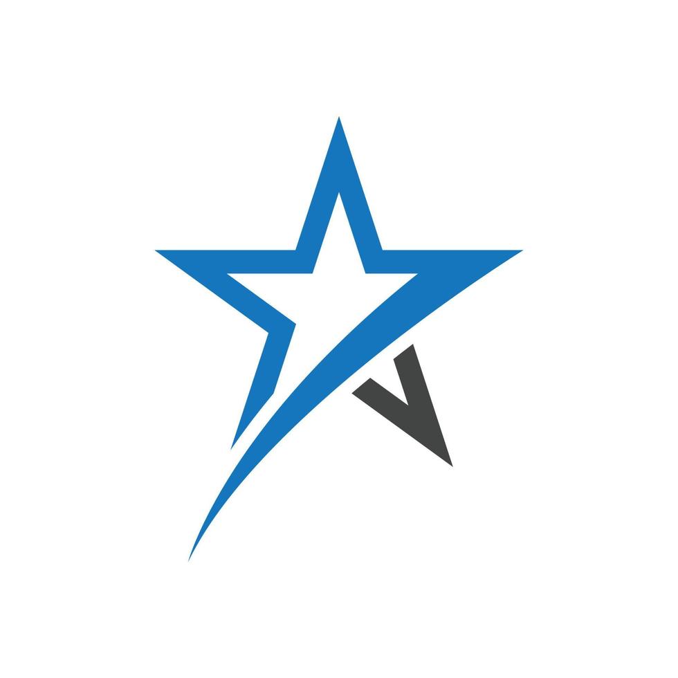 vettore del modello di progettazione dell'icona del logo della stella