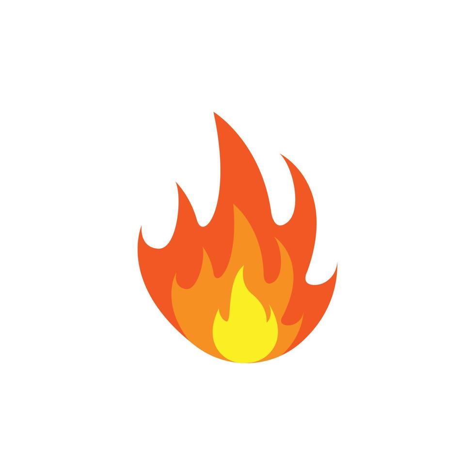 vettore del modello di progettazione dell'icona del logo del fuoco