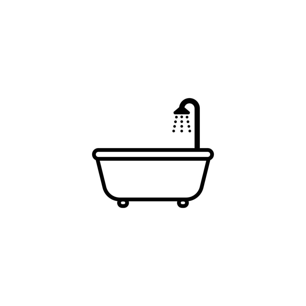 modello di progettazione dell'icona della vasca da bagno vettore