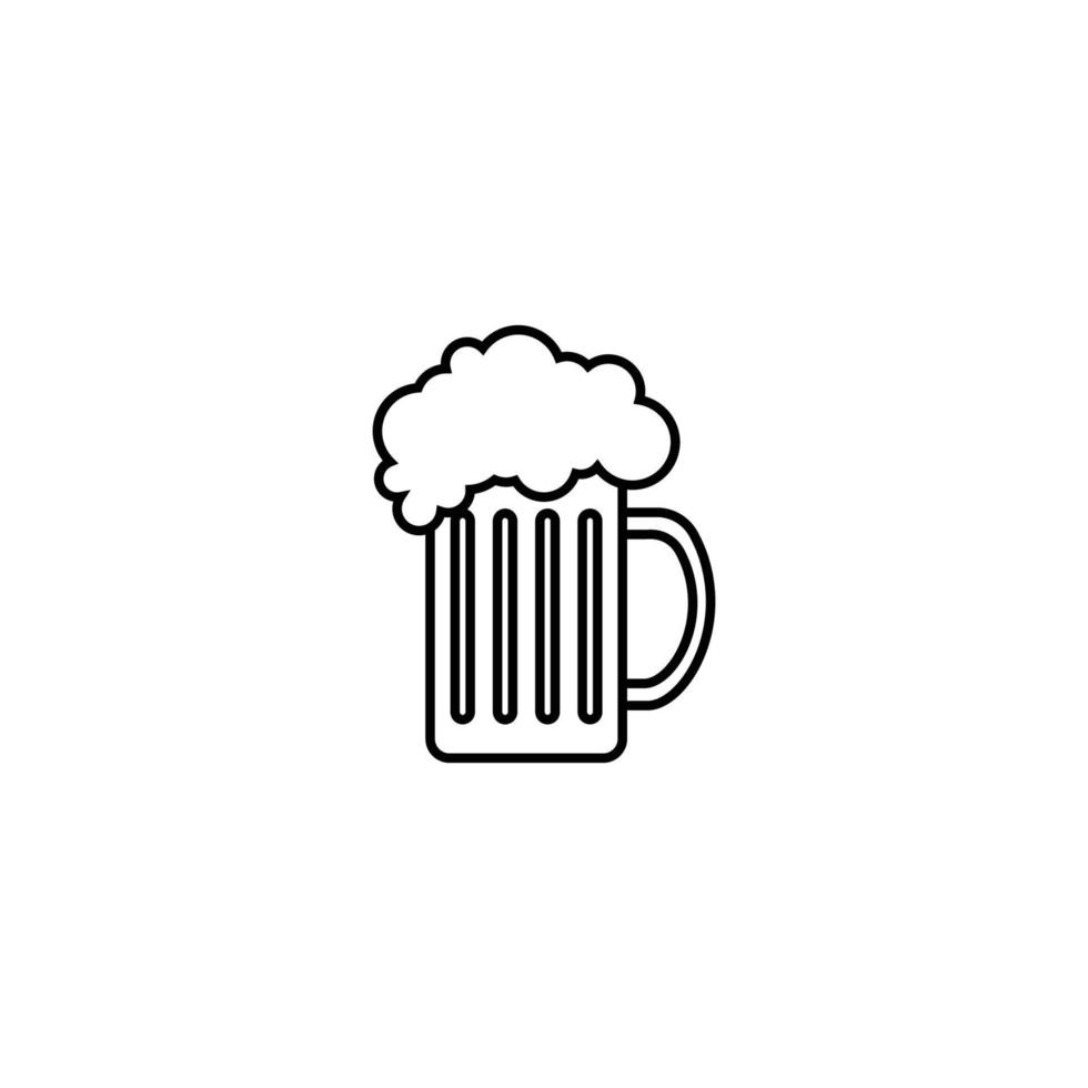 modello di progettazione dell'icona della birra vettore