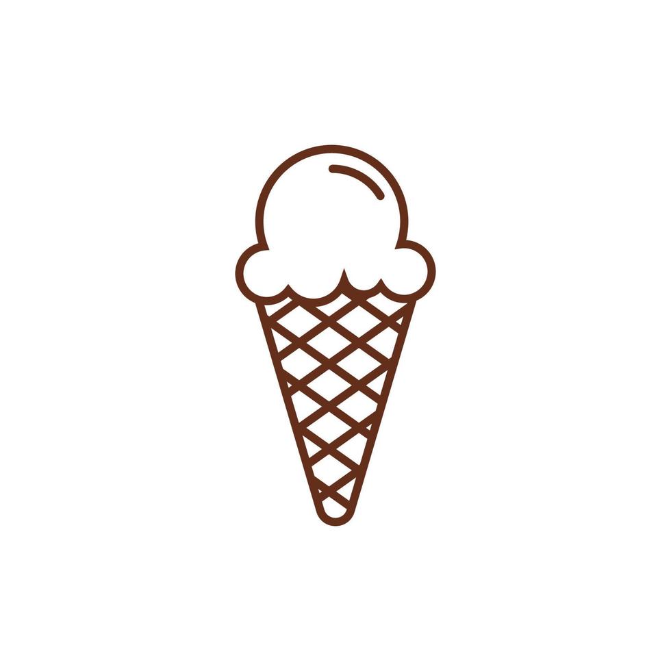 vettore del modello di progettazione dell'icona del logo del gelato