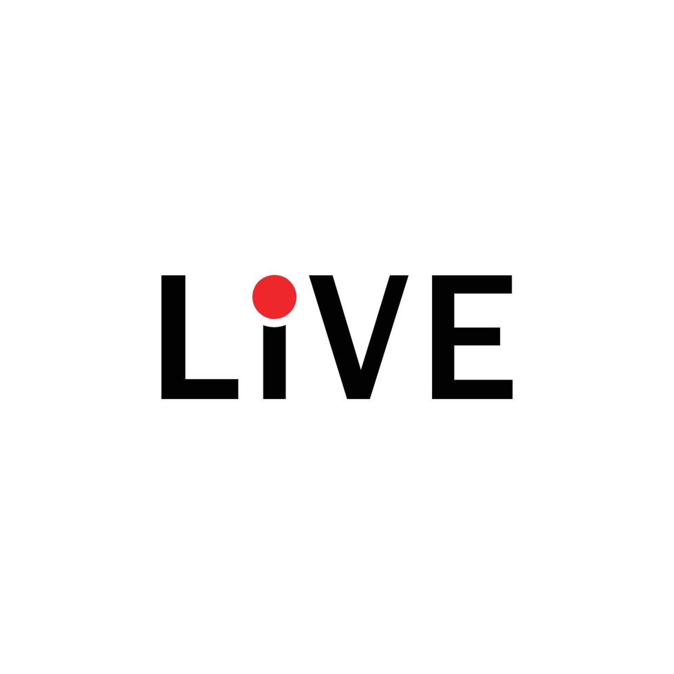 modello di progettazione dell'icona di streaming live vettore
