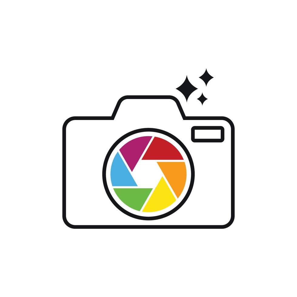 modello di progettazione dell'icona del logo della fotocamera vettore