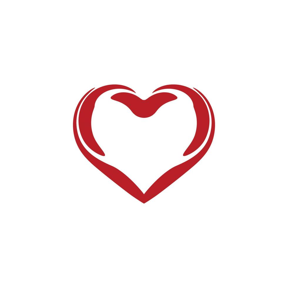 modello di progettazione dell'icona di amore rosso vettore