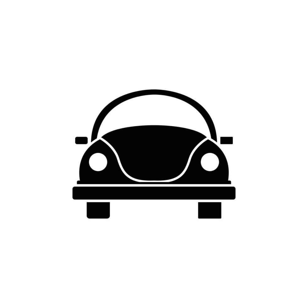 modello di progettazione dell'icona dell'auto anteriore vettore