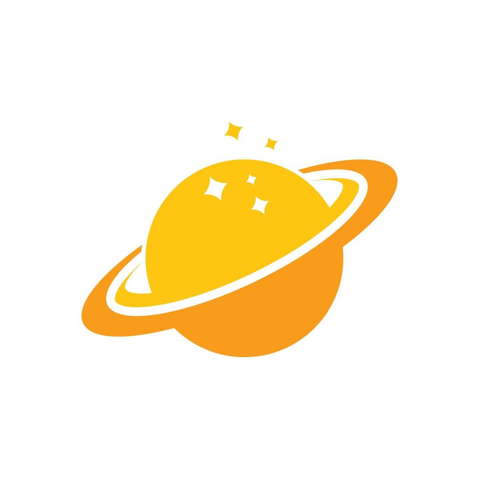 vettore del modello di progettazione dell'icona del logo del pianeta