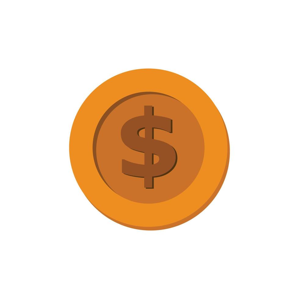 vettore del modello di progettazione dell'icona del logo dei soldi della moneta