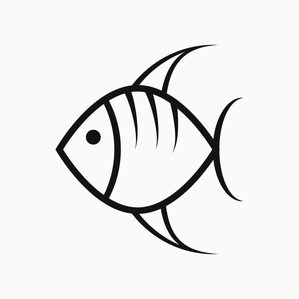 icona della linea di pesce minima. per logo, icona e simbolo vettore