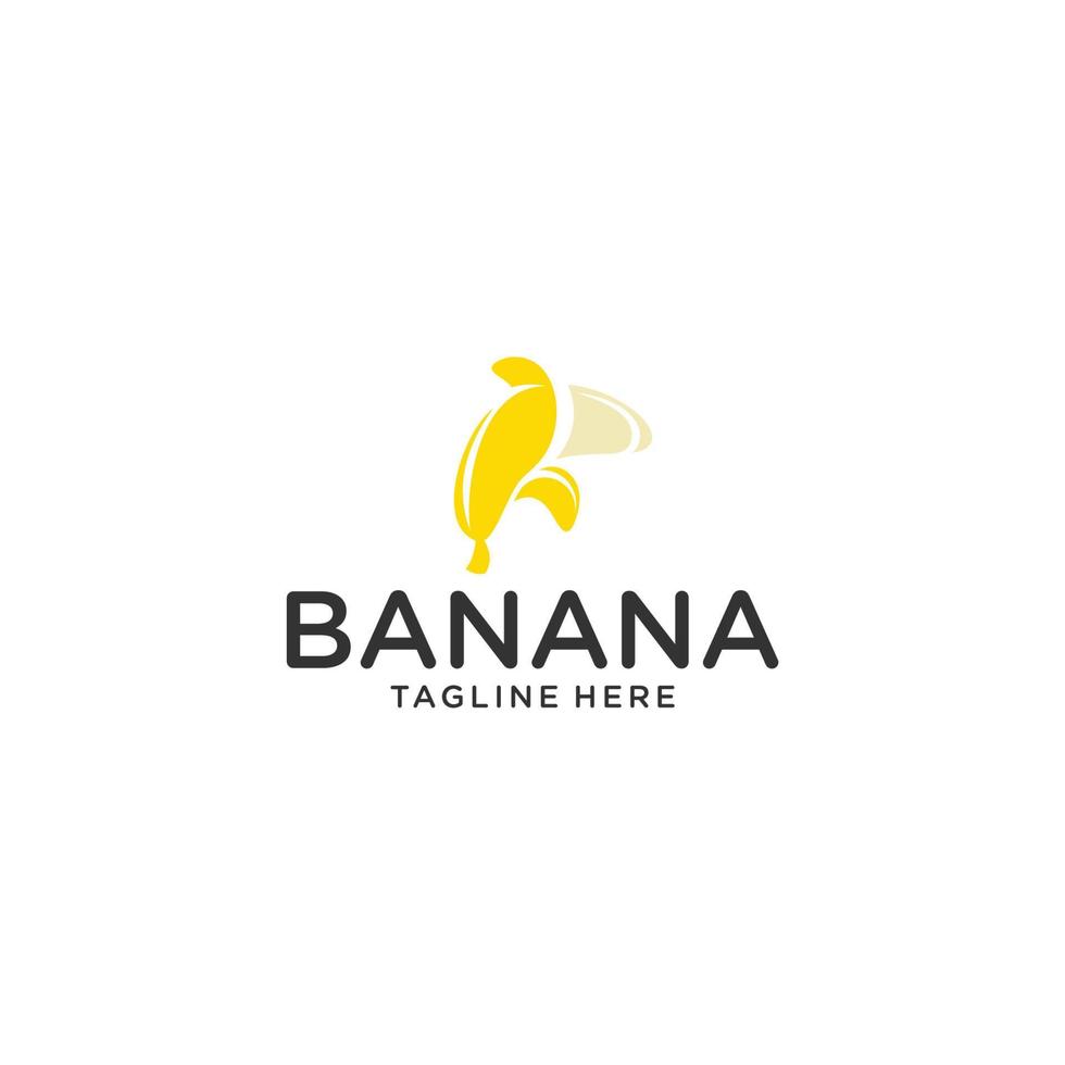 logo moderno di banana. illustrazione originale ed elegante. illustrazione vettoriale d'archivio