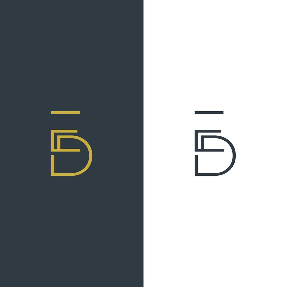 eed design del logo iniziale basato. logo moderno minimal sans serif in stile font vettore
