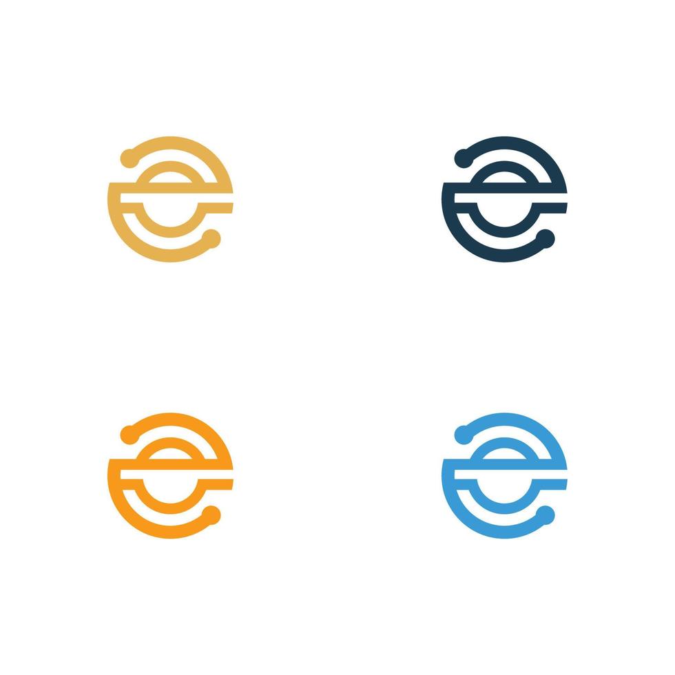 modello di logo della moneta crittografica. icona di denaro digitale vettoriale, catena di blocchi, simbolo finanziario. vettore