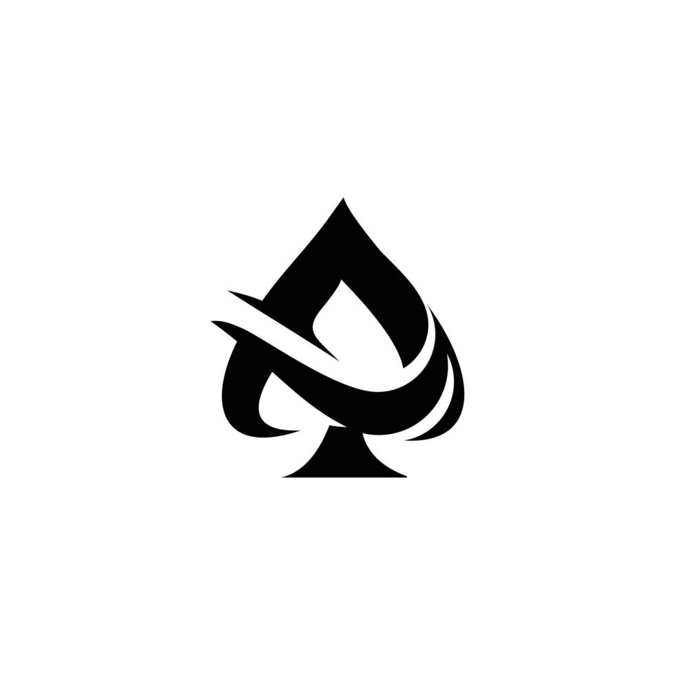 amo il disegno vettoriale del logo del poker del casinò. emblema astratto, concetto di design, loghi, elemento logotipo per modello.
