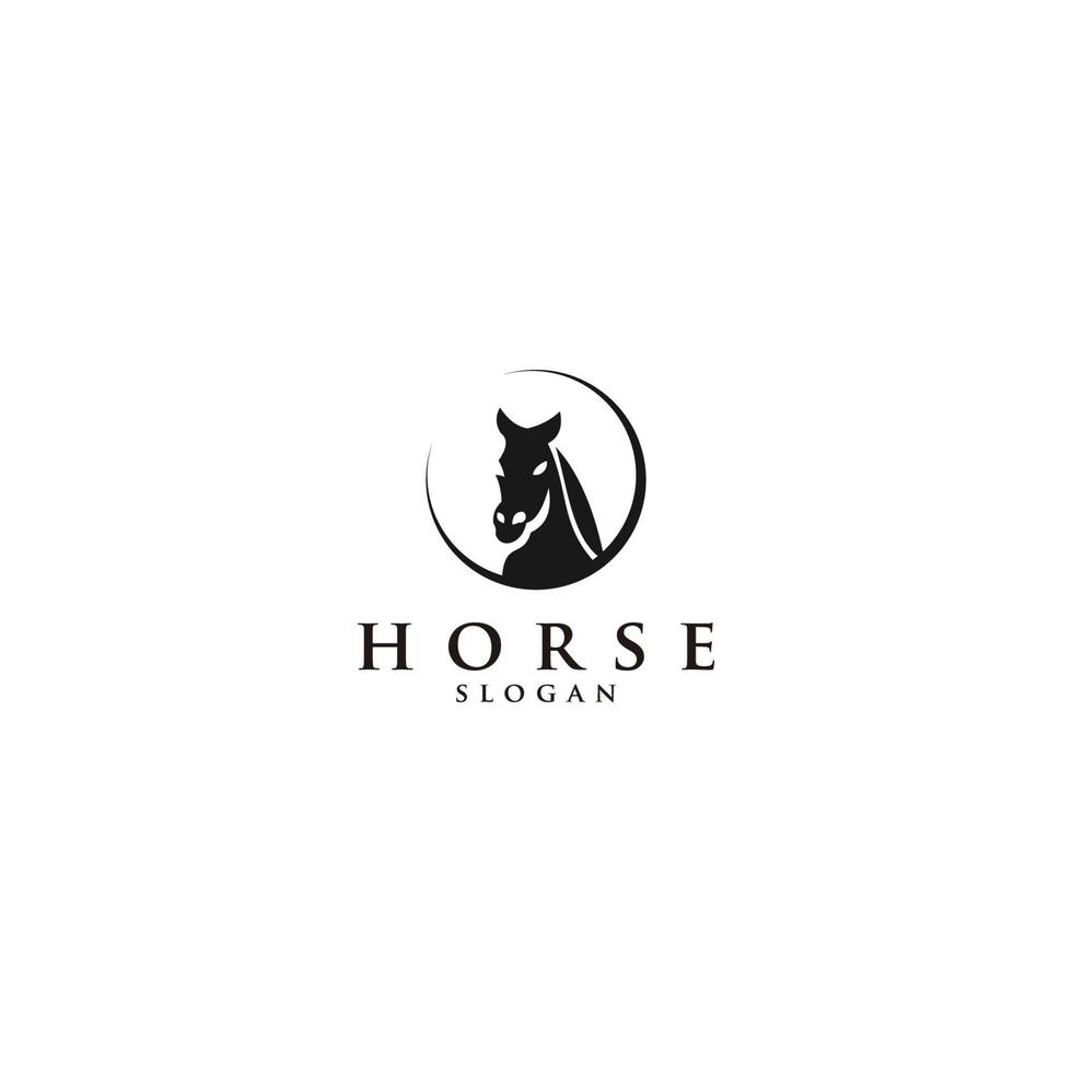 icone lineari vettoriali ed elementi di design del logo - vettore di cavallo