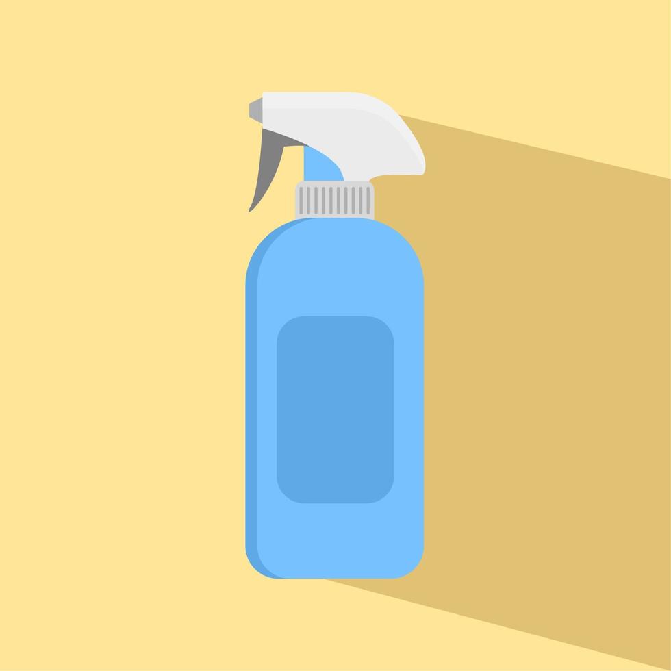 concetto di design piatto bottiglia spruzzatore disinfettante. design piatto vettoriale. igiene della casa e igiene personale. icona del flacone spray pulito. illustrazione piatta dell'icona vettoriale del flacone spray pulito per il web design