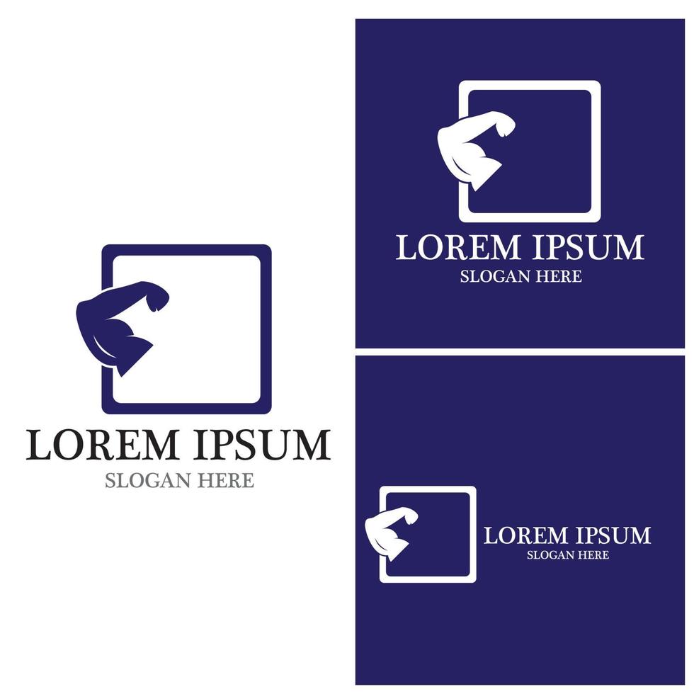 fitness logo design illustrazione vettoriale icona