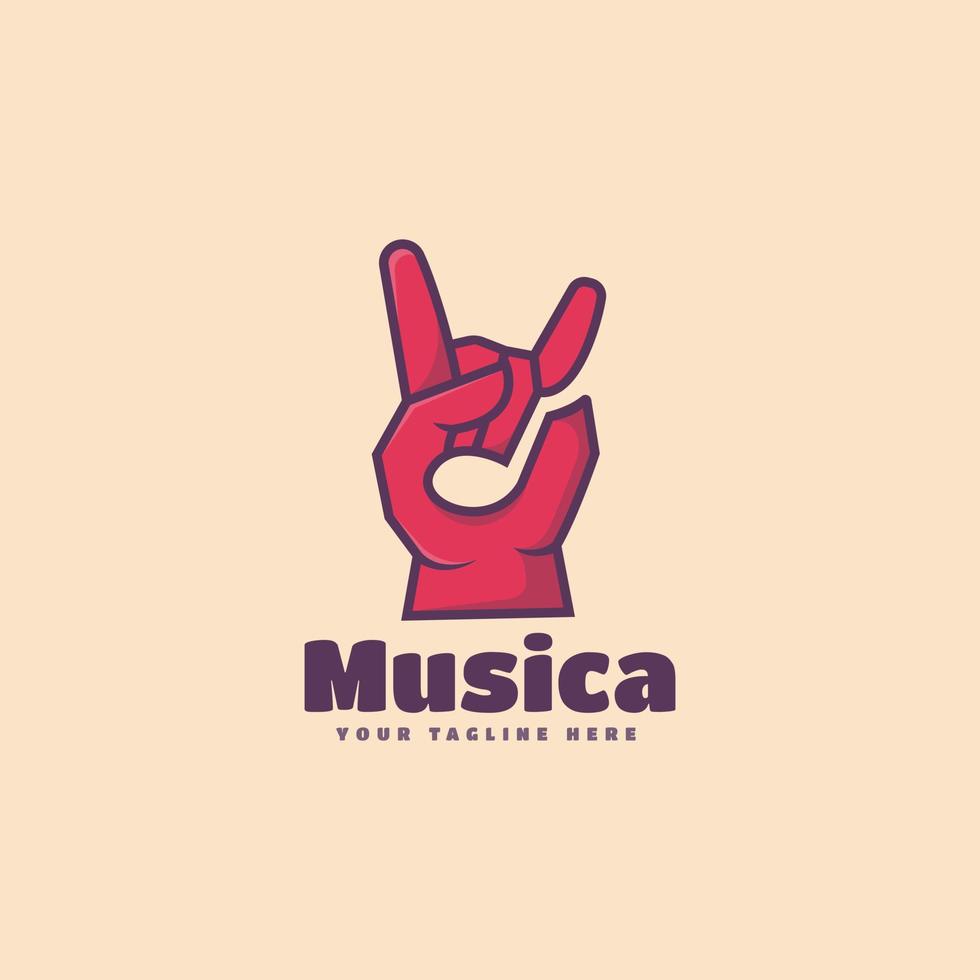 design del modello di logo di musica moderna vettore