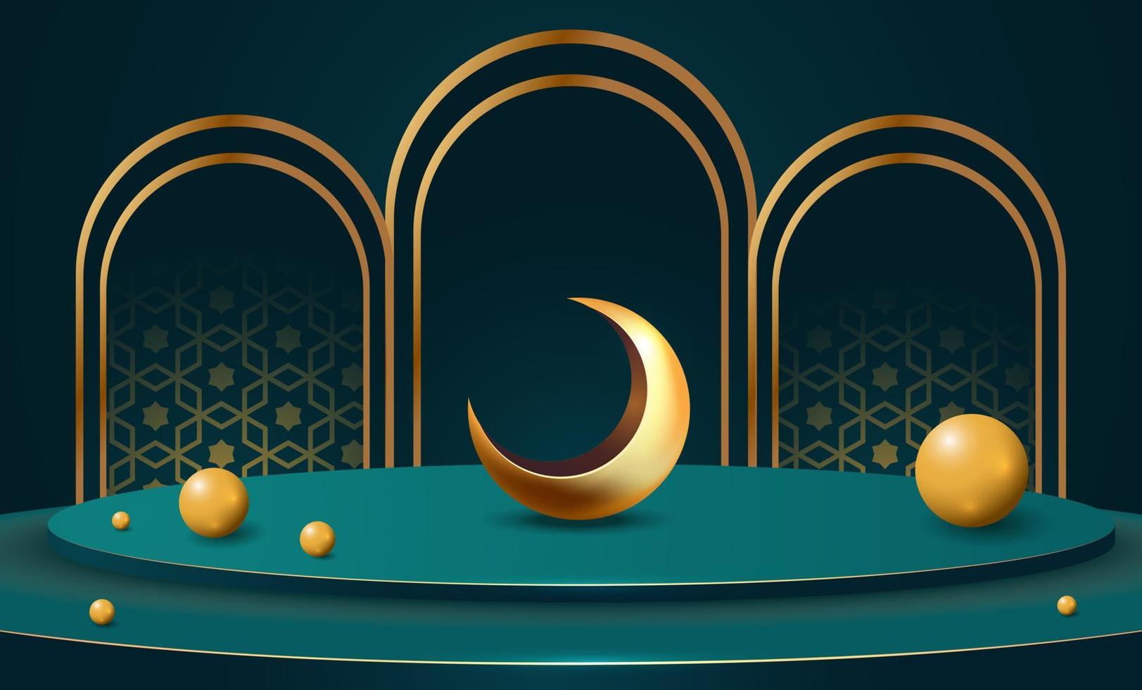 illustrazione di progettazione del fondo della bandiera di Ramadan Kareem vettore