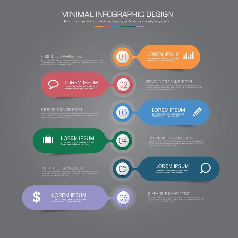 modello di infografica aziendale con icona, illustrazione del design vettoriale