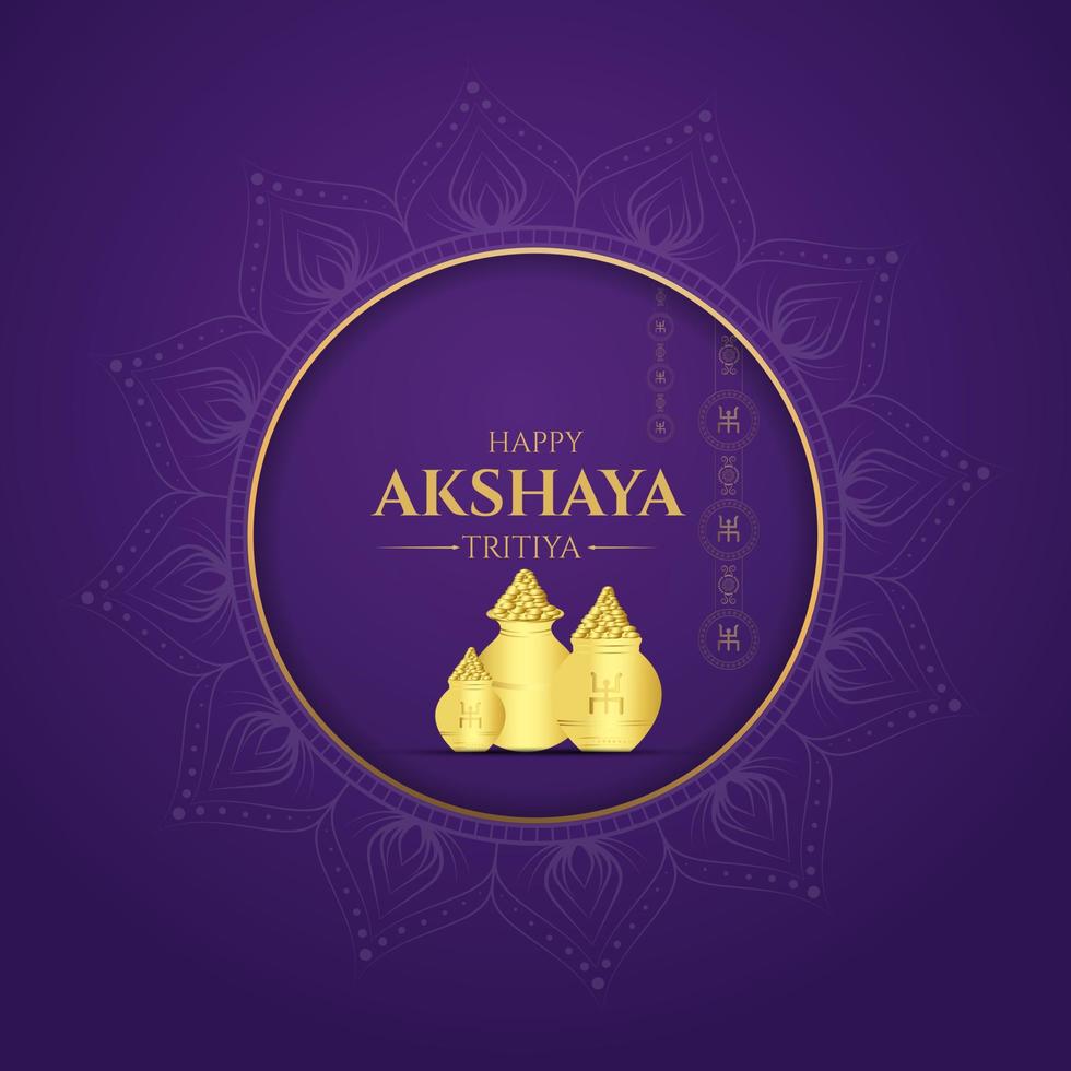 felice post sui social media del festival di akshaya tritiya vettore