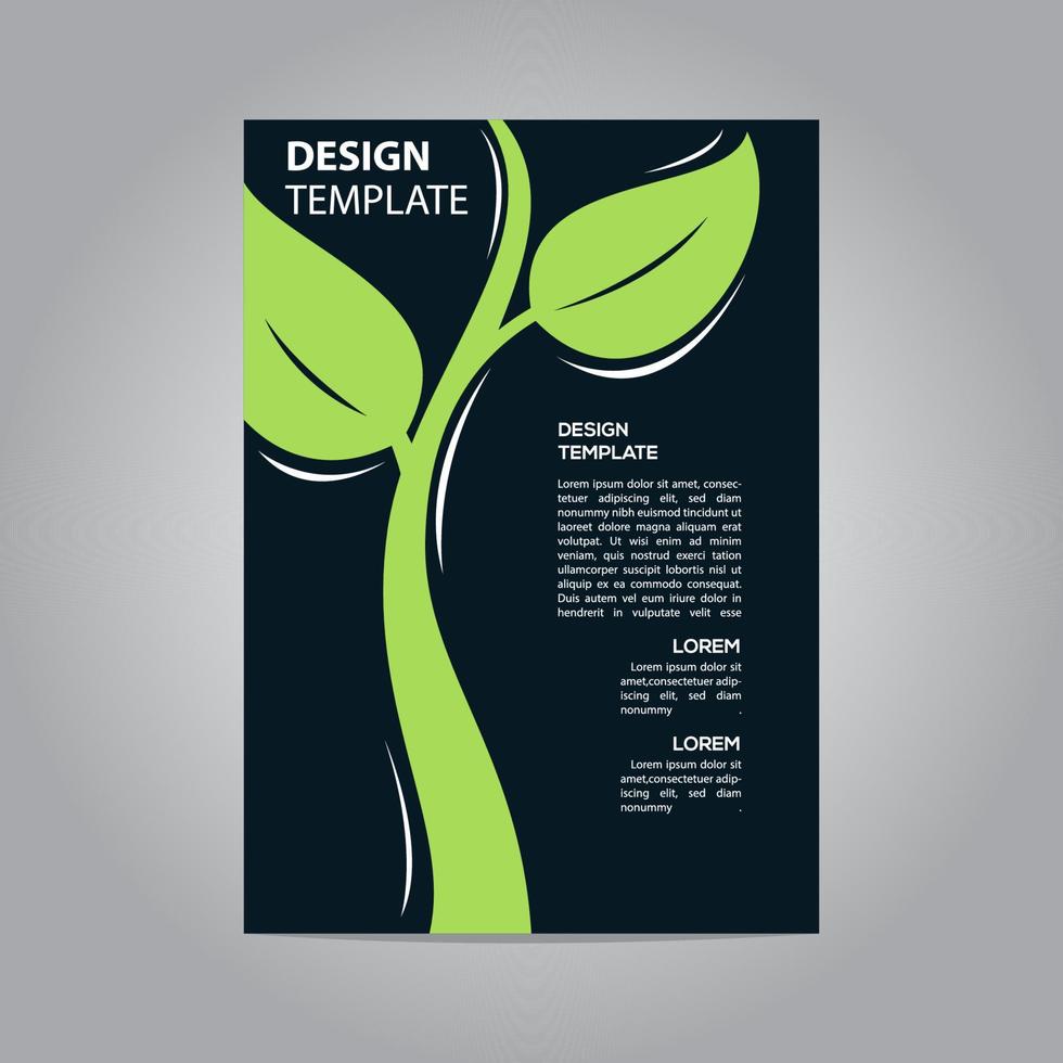volantino opuscolo poster andare verde natura design moderno modello astratto stampa aziendale vettore