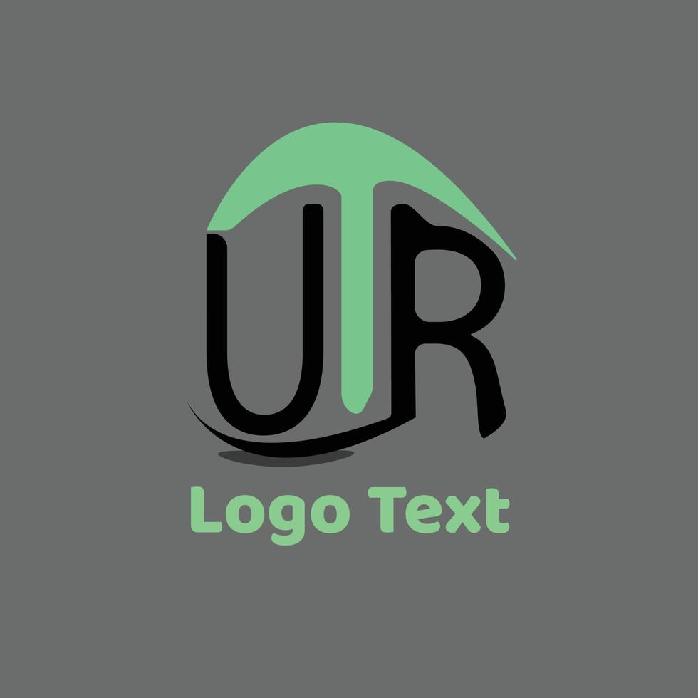 utr lettera o carattere semplice logo nero illustrazione vettoriale design