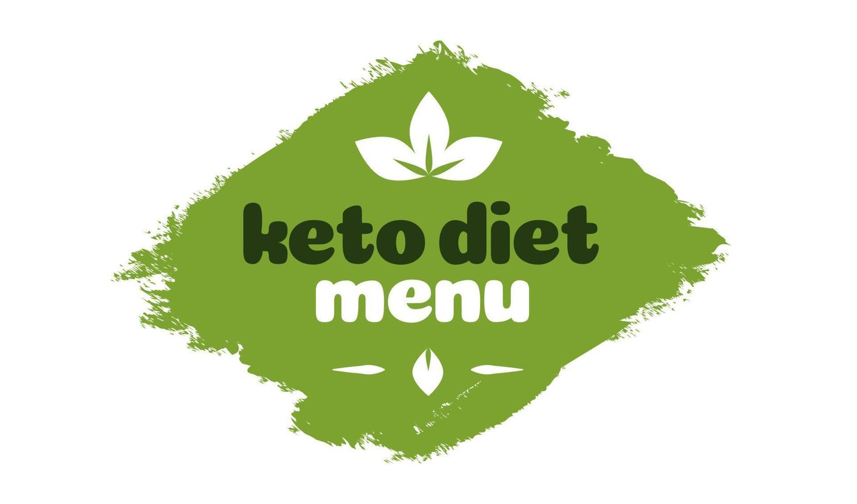 distintivo di vettore di nutrizione del menu di dieta cheto