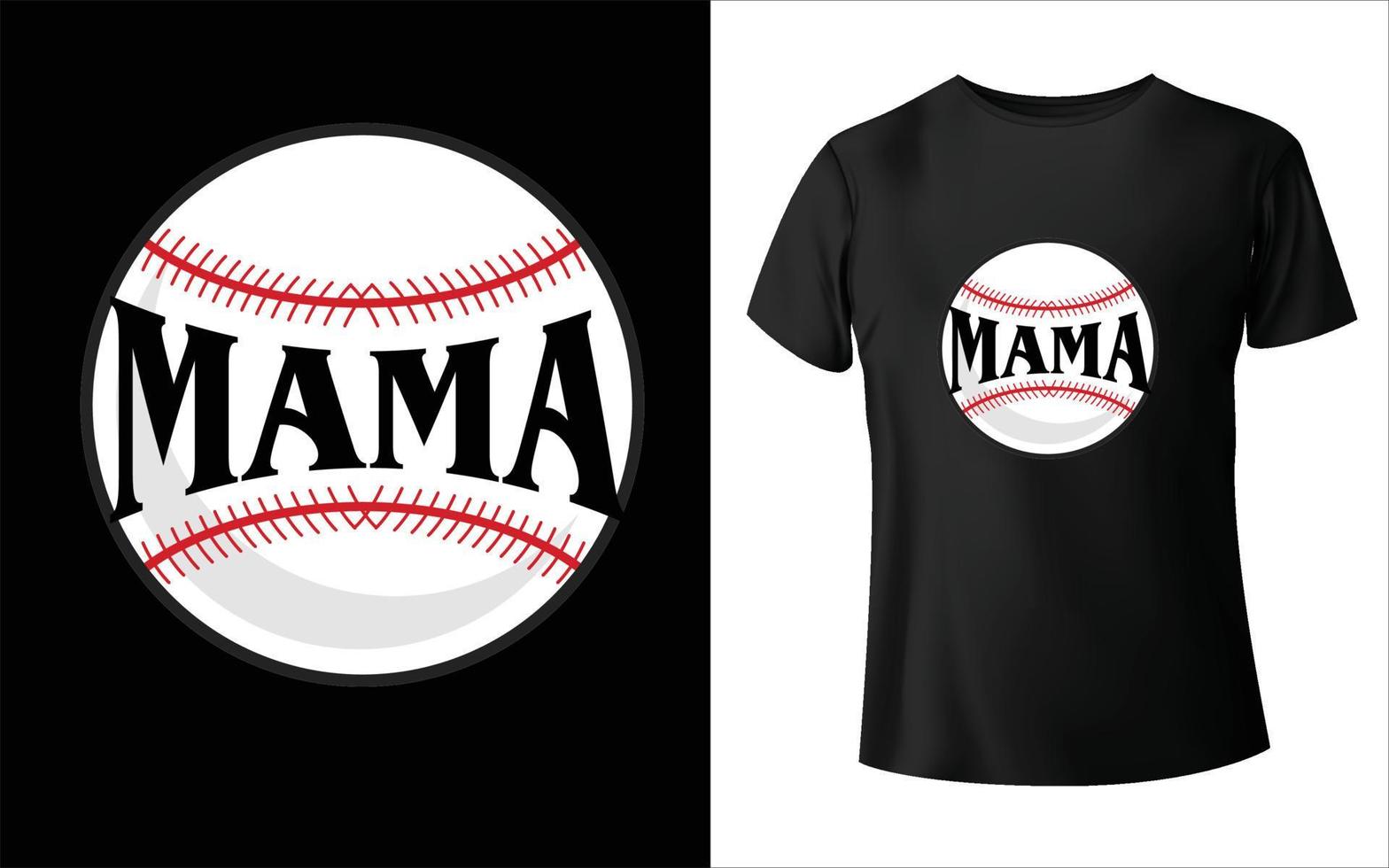 maglietta della mamma di baseball 1-15 vettore di progettazione della maglietta della mamma di baseball, mamma di baseball - disegno di baseball