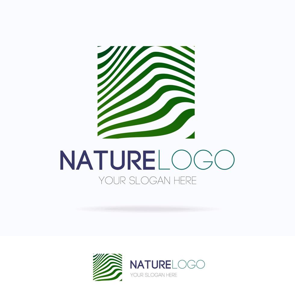 linea di gradiente di movimento del logo naturale di vettore