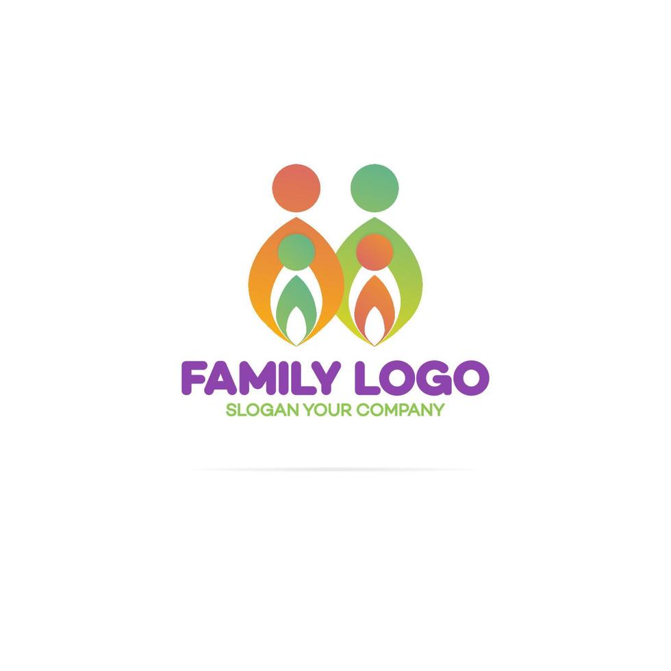 logo di famiglia composto da semplici figure vettore