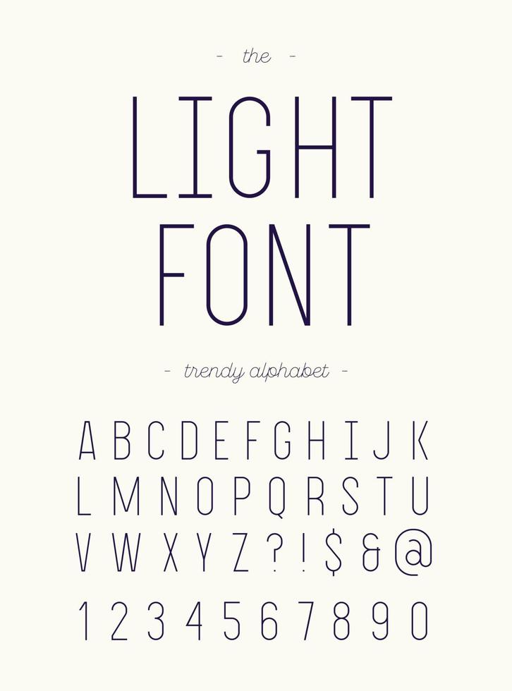 carattere di luce vettoriale. tipografia moderna alfabeto stile colorato sans serif per poster di festa vettore