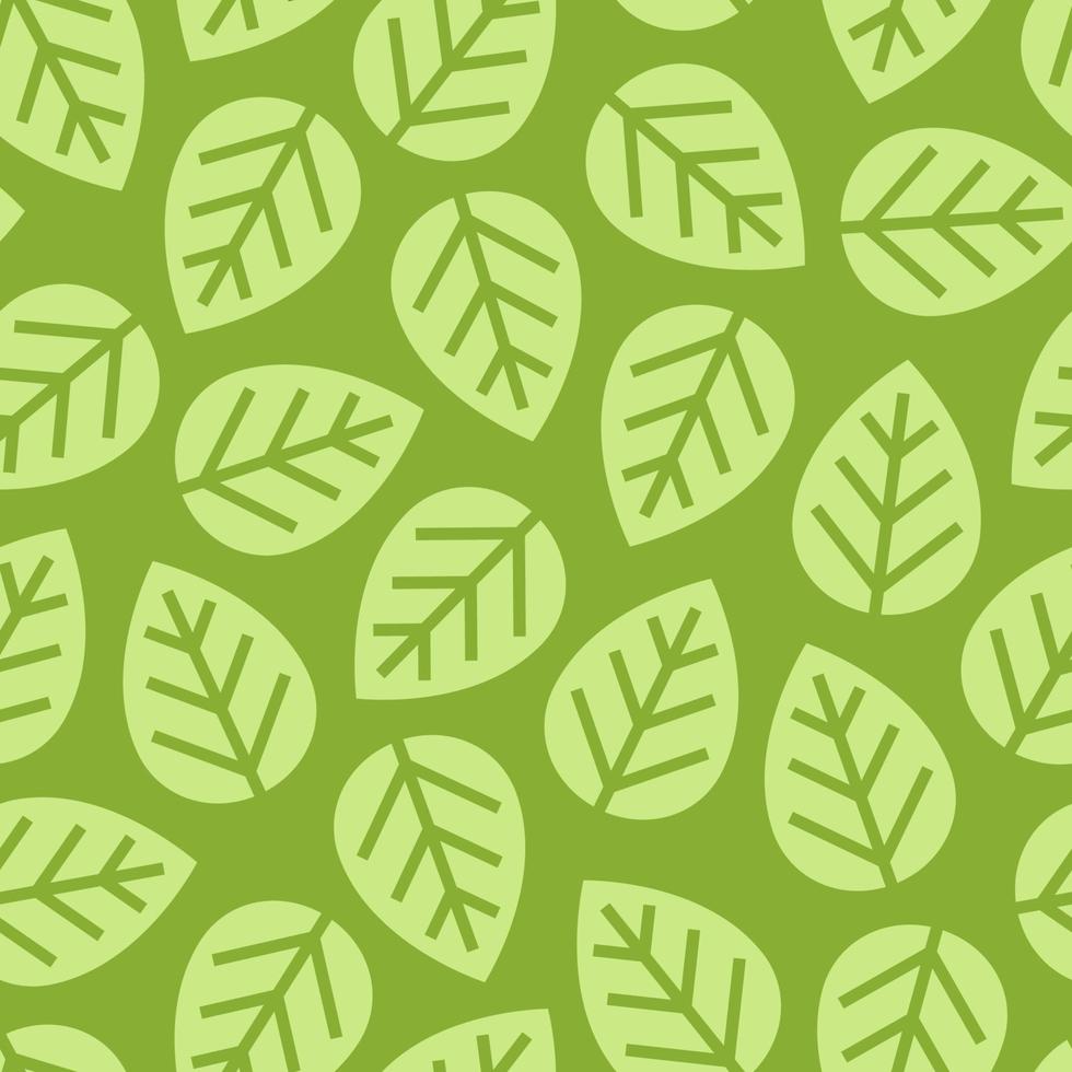 foglie verdi motivo senza cuciture per la decorazione del tuo negozio biologico di design aziendale vettore